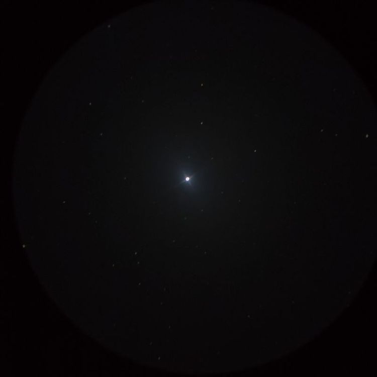 シェラタン（Sheratan） captured through a telescope eyepiece using a smartphone camera - Afocal Astrophotography