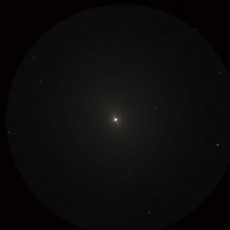 イザル（Izar） captured through a telescope eyepiece using a smartphone camera - Afocal Astrophotography