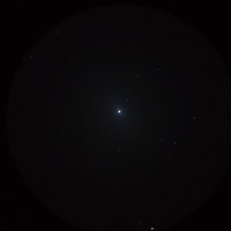 トゥバン（Thuban） captured through a telescope eyepiece using a smartphone camera - Afocal Astrophotography