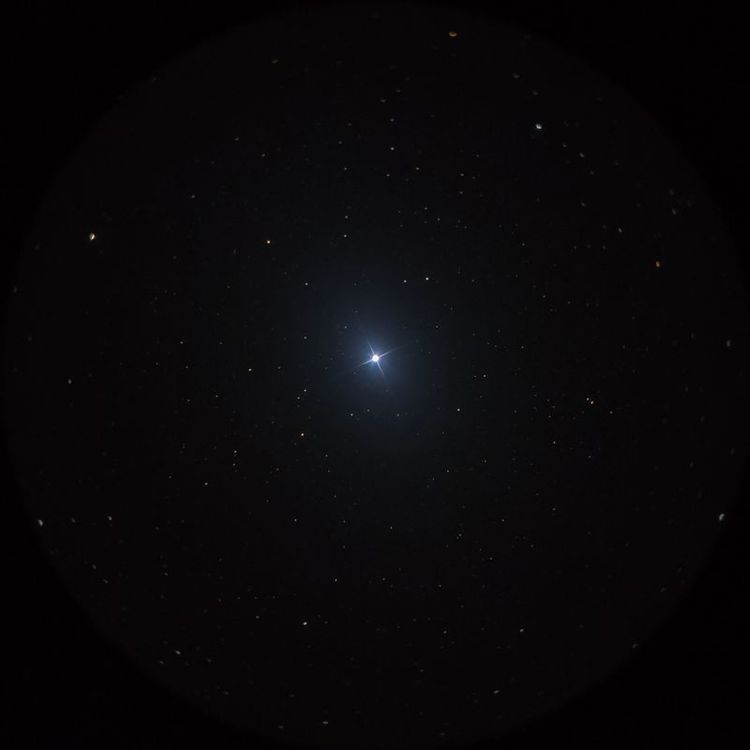 アルヘナ（Alhena） captured through a telescope eyepiece using a smartphone camera - Afocal Astrophotography