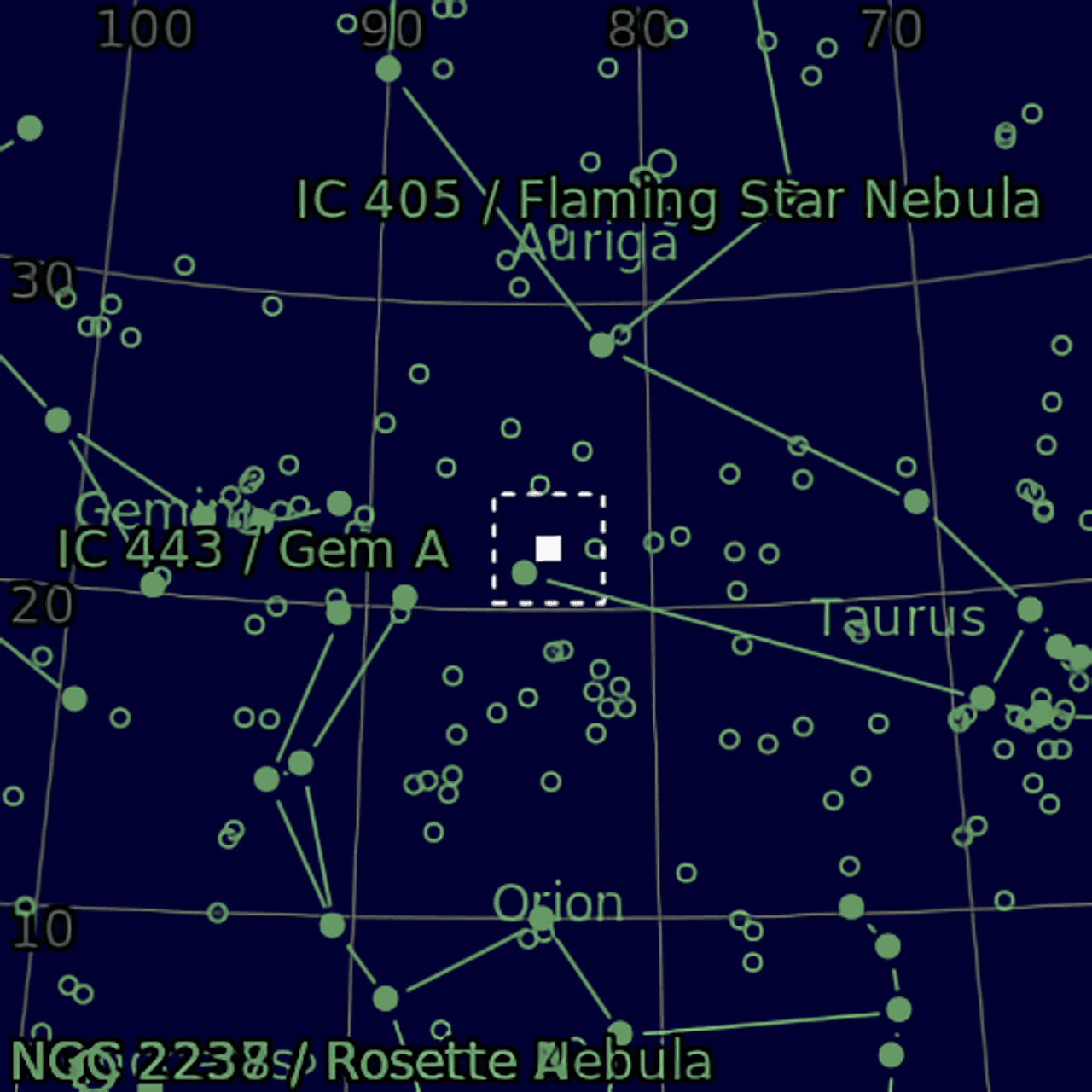Star map of M1