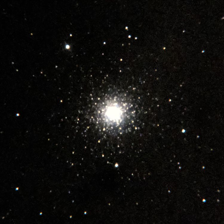 M3 captured through a telescope eyepiece using a smartphone camera - Afocal Astrophotography