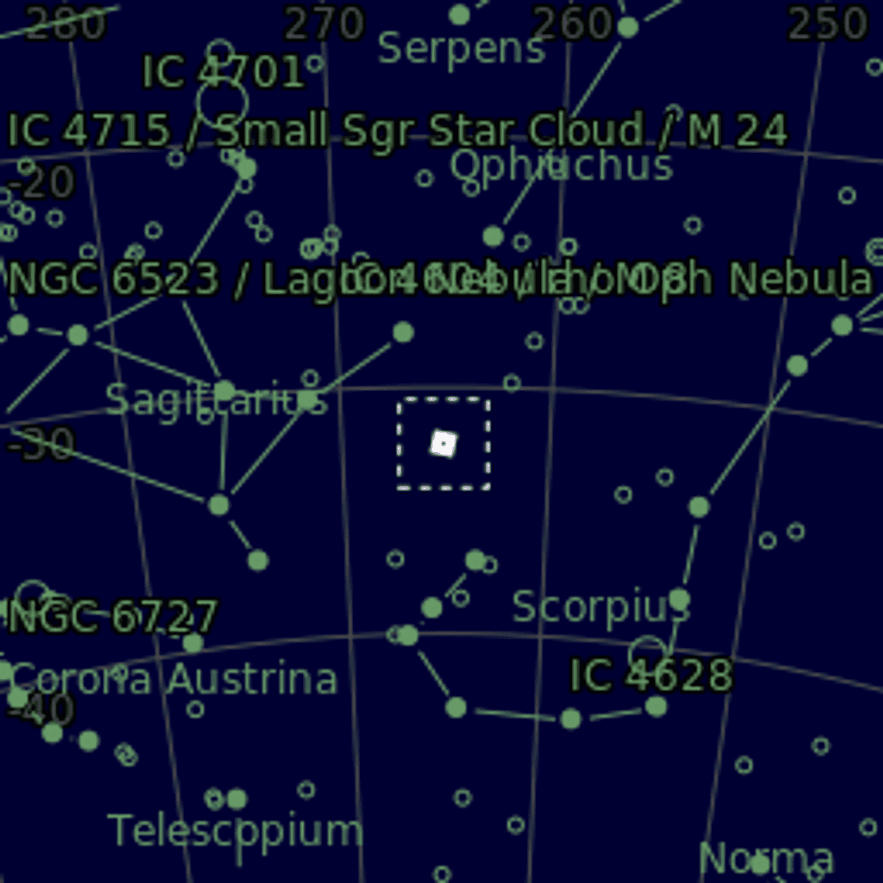 Star map of M6