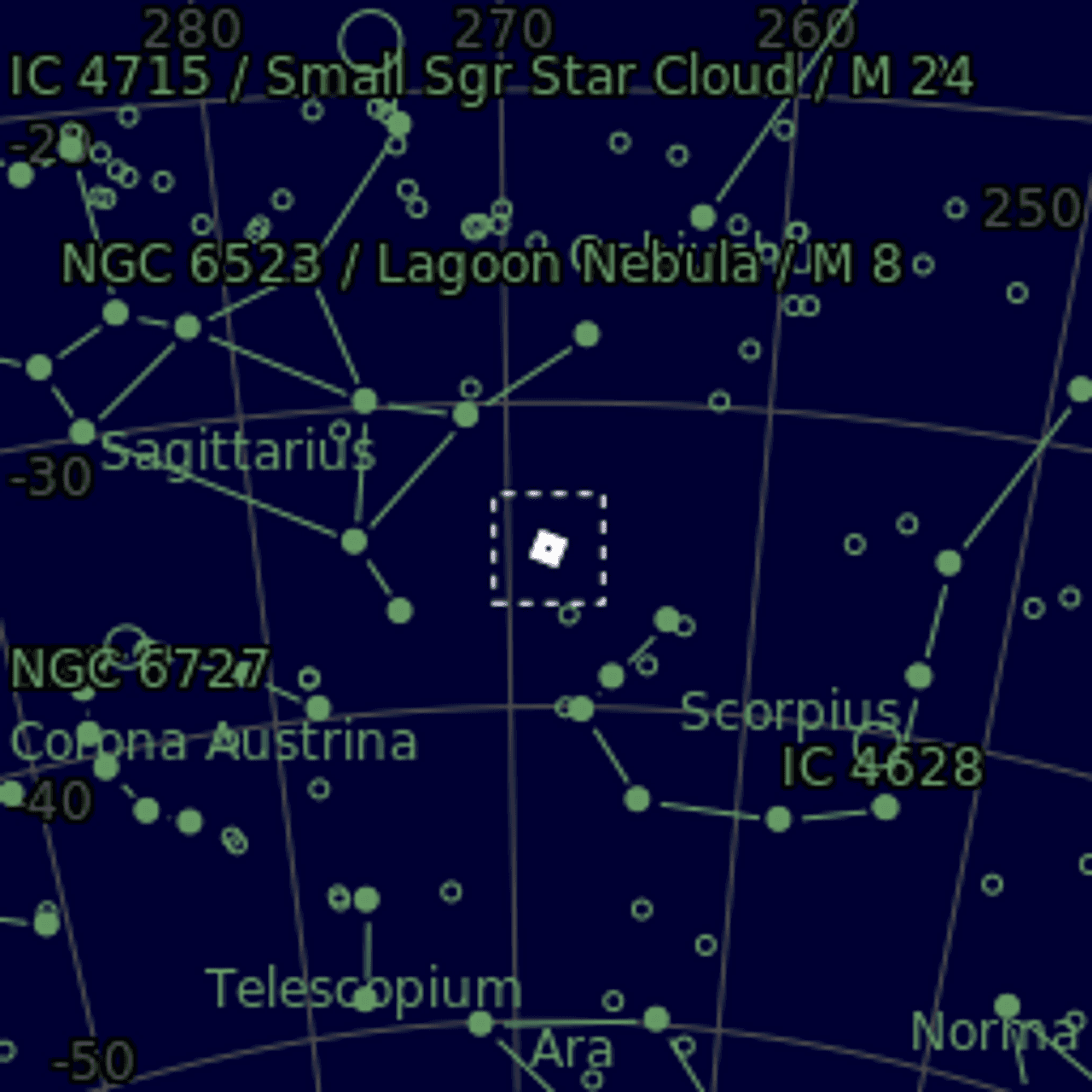Star map of M7