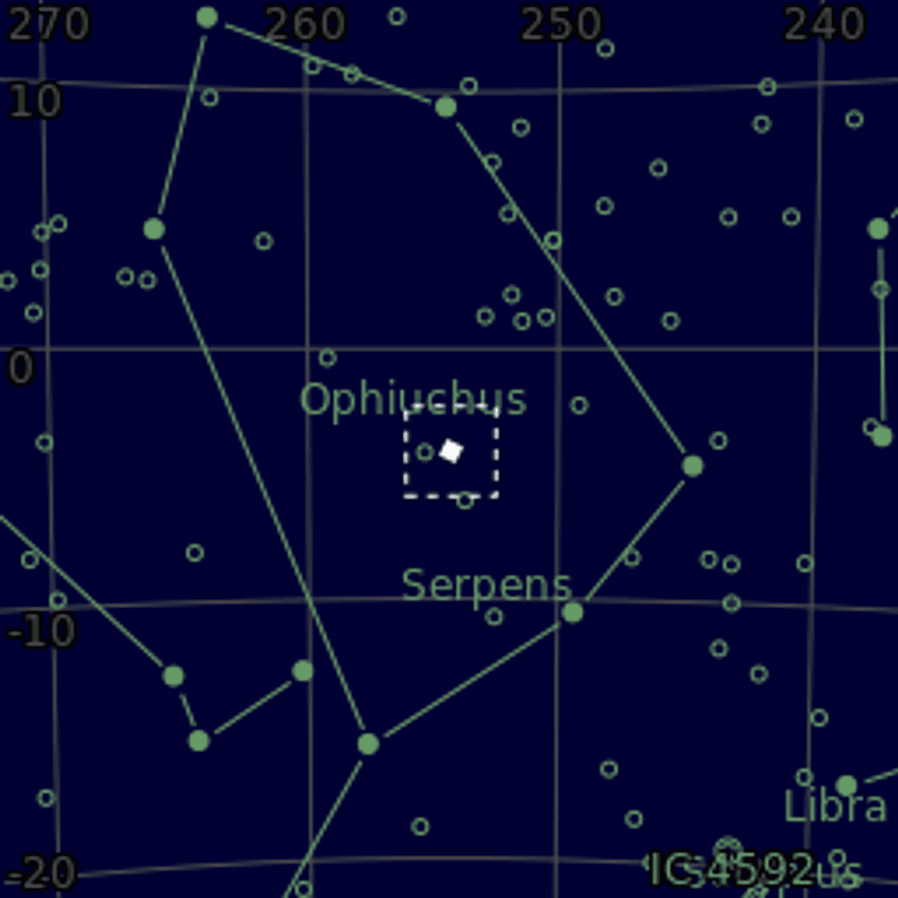 Star map of M10