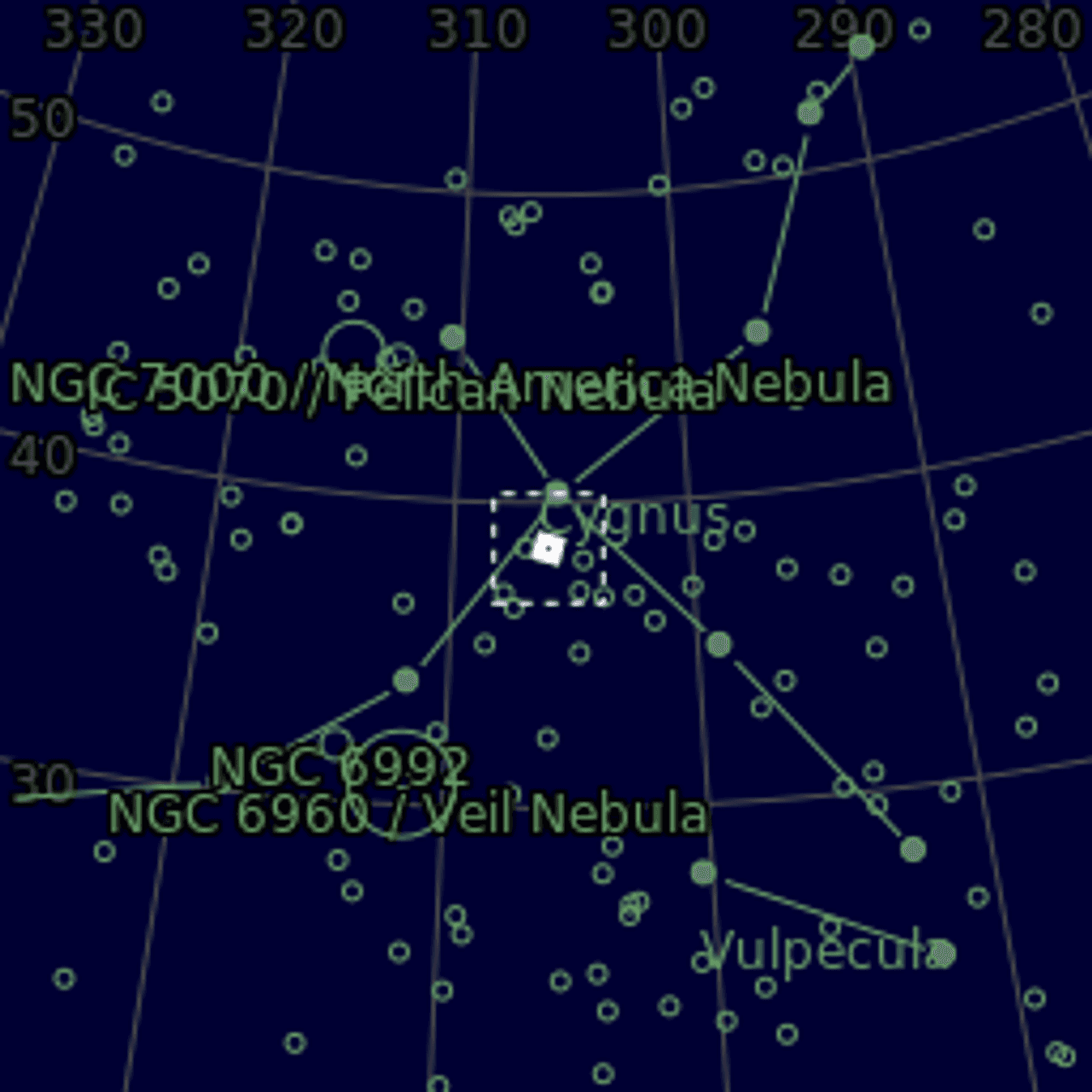 Star map of M29
