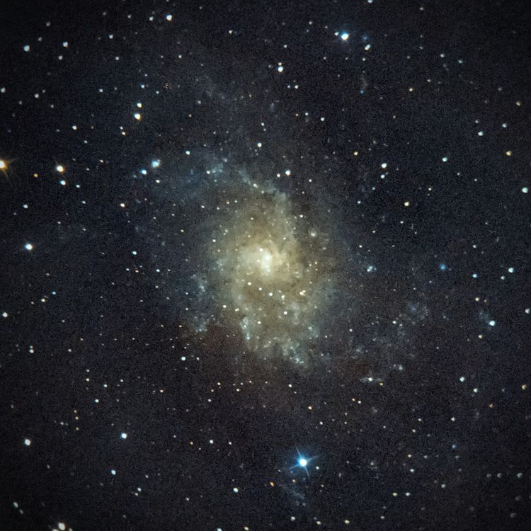 M33 captured through a telescope eyepiece using a smartphone camera - Afocal Astrophotography