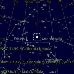 Star map of M34