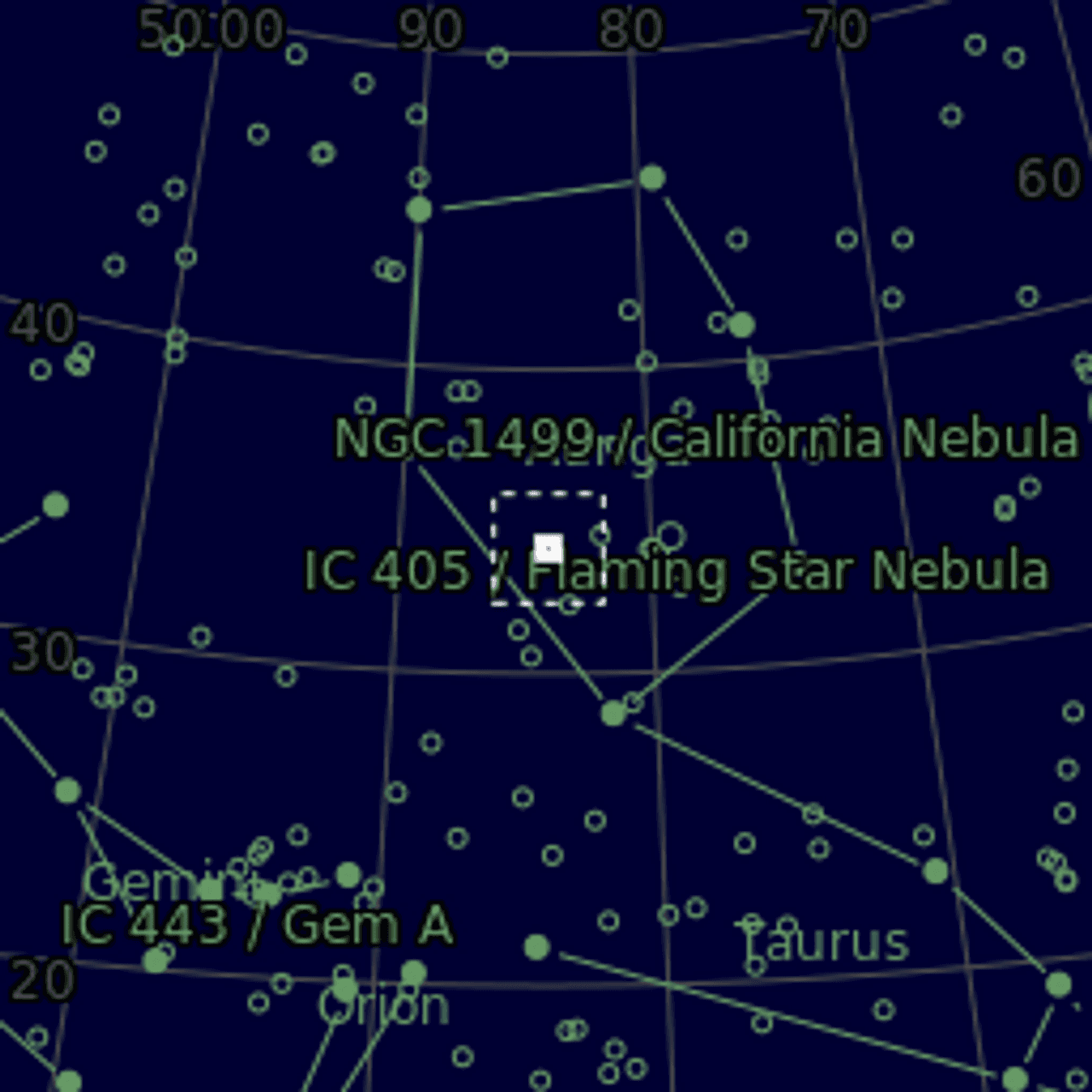 Star map of M36
