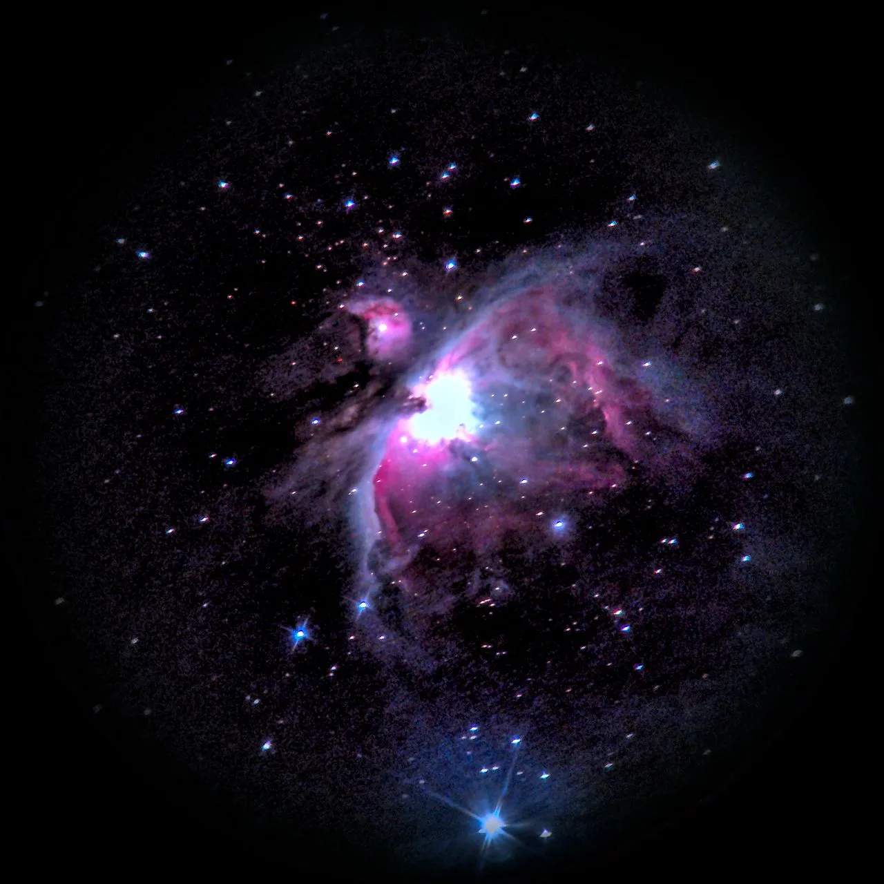 SAKURA🌸Kirschblüte撮影：スマホコリメート法によるM42オリオン大星雲 (License: AI Learnable)