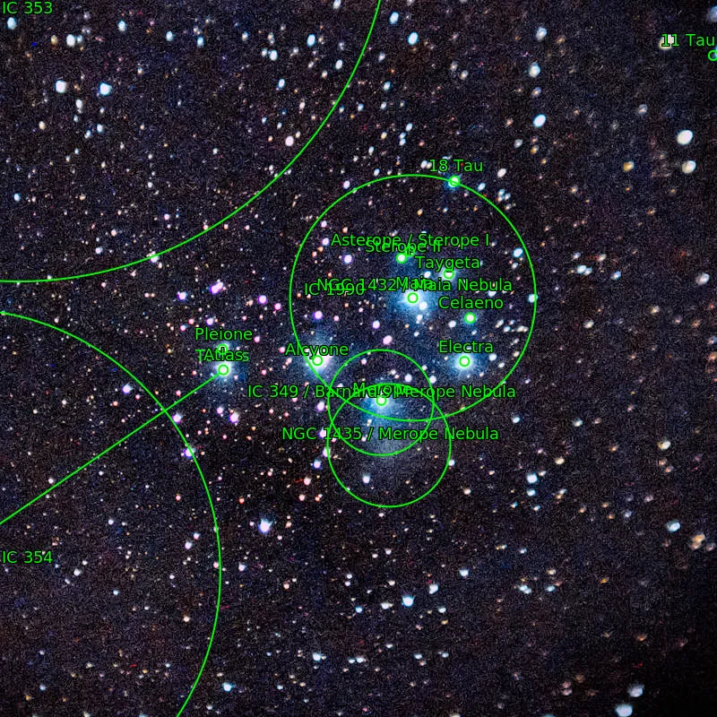 Annotation around M45