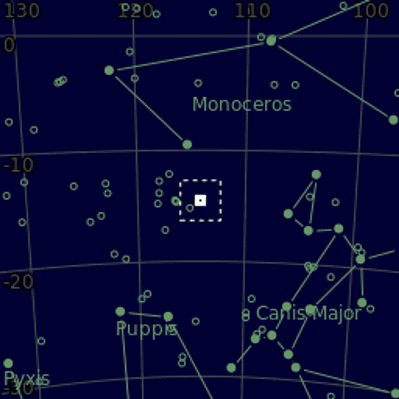 Star map of M47