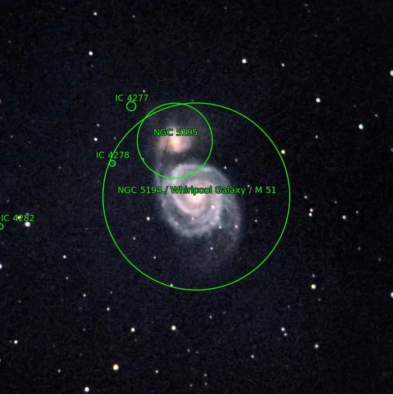 Annotation around M51