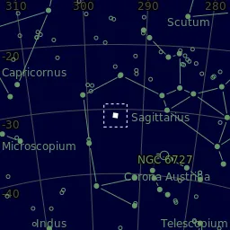 Star map of M55
