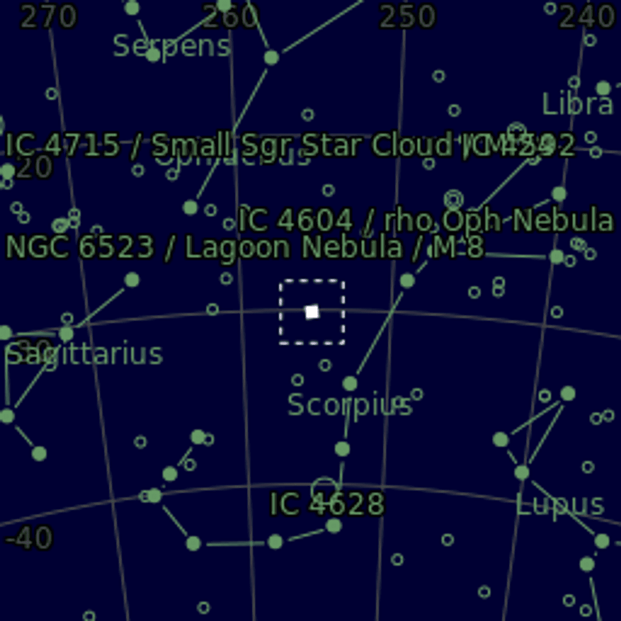 Star map of M621