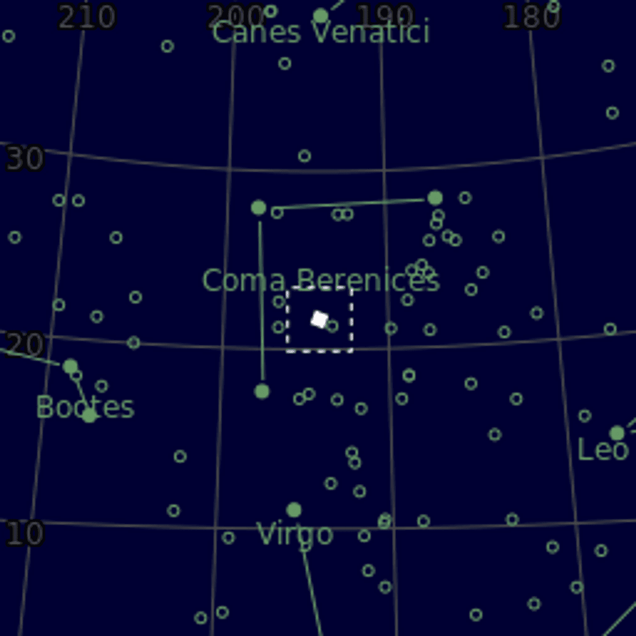 Star map of M64
