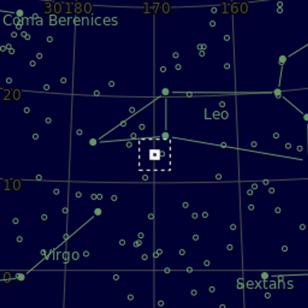 Star map of M65