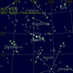 Star map of M71