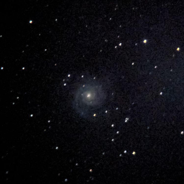 M74 captured through a telescope eyepiece using a smartphone camera - Afocal Astrophotography