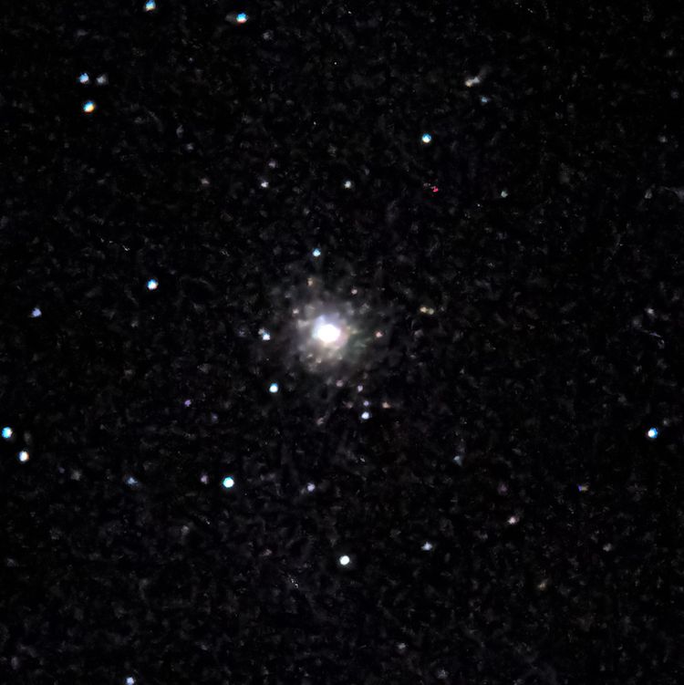 M75 captured through a telescope eyepiece using a smartphone camera - Afocal Astrophotography