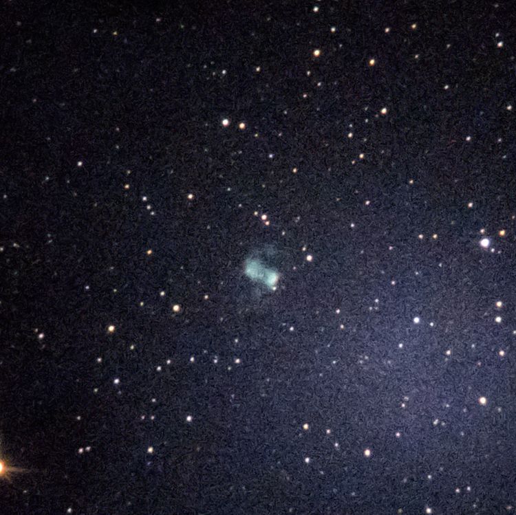 M76 captured through a telescope eyepiece using a smartphone camera - Afocal Astrophotography