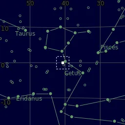 Star map of M77