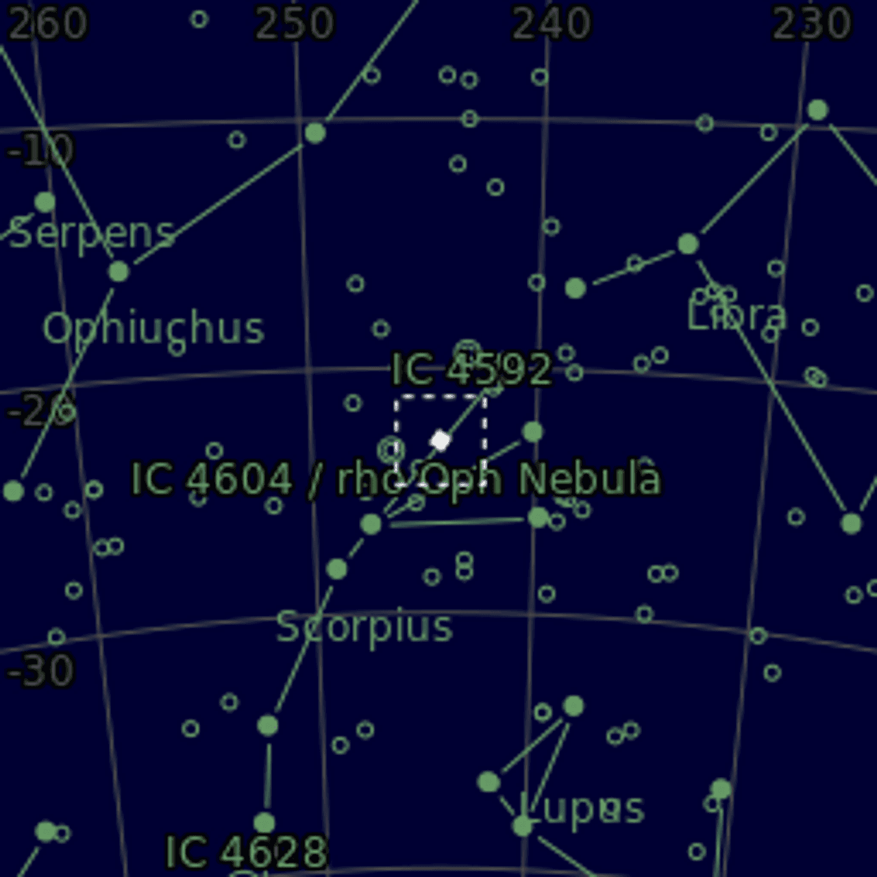 Star map of M80