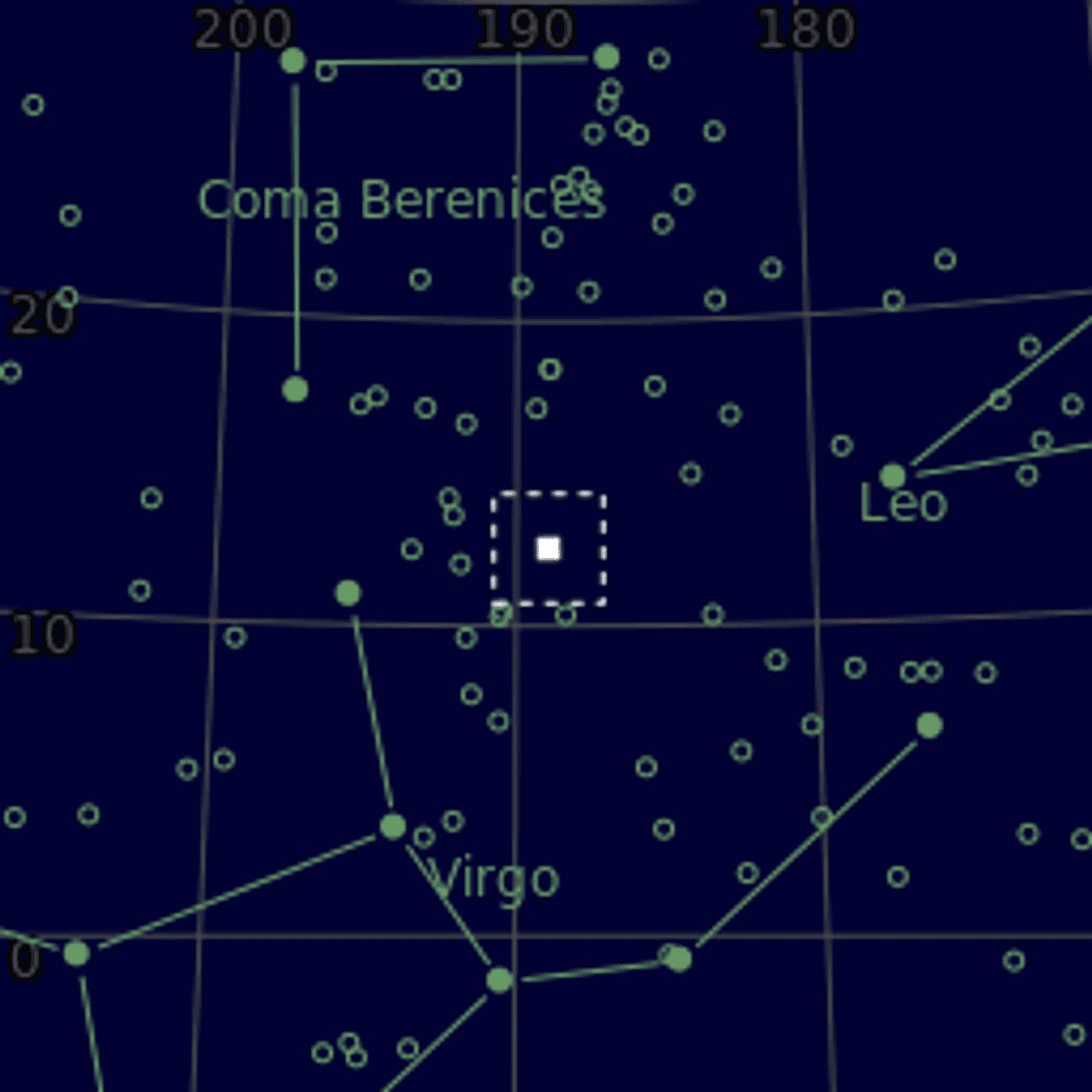 Star map of M89