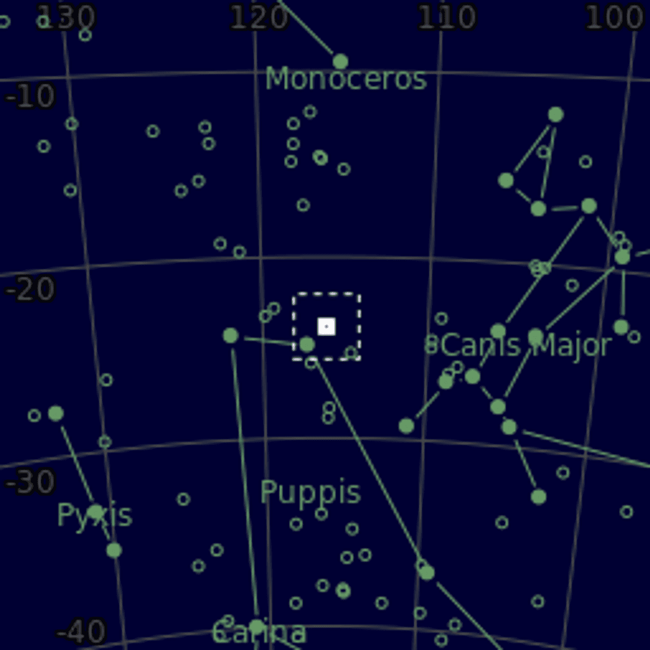 Star map of M93