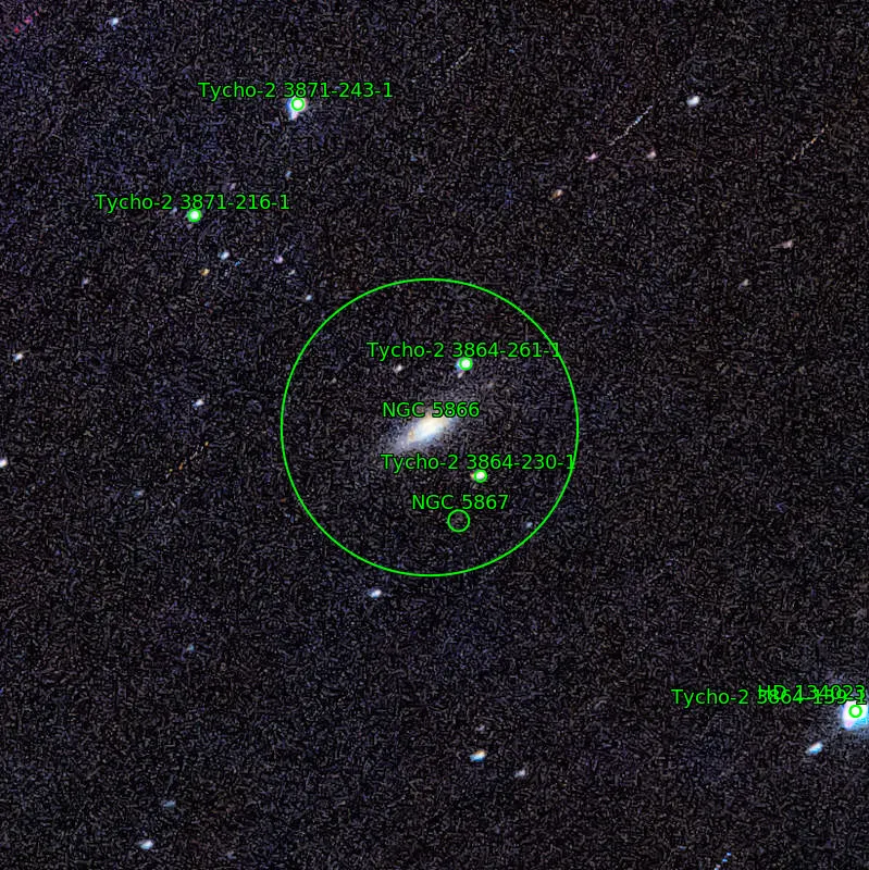 Annotation around NGC5866