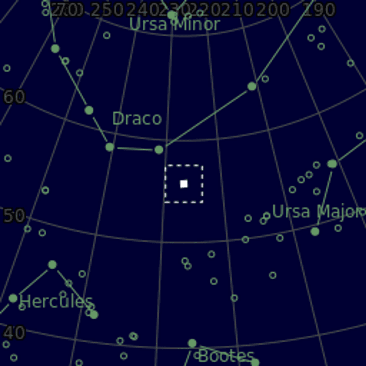 Star map of M102