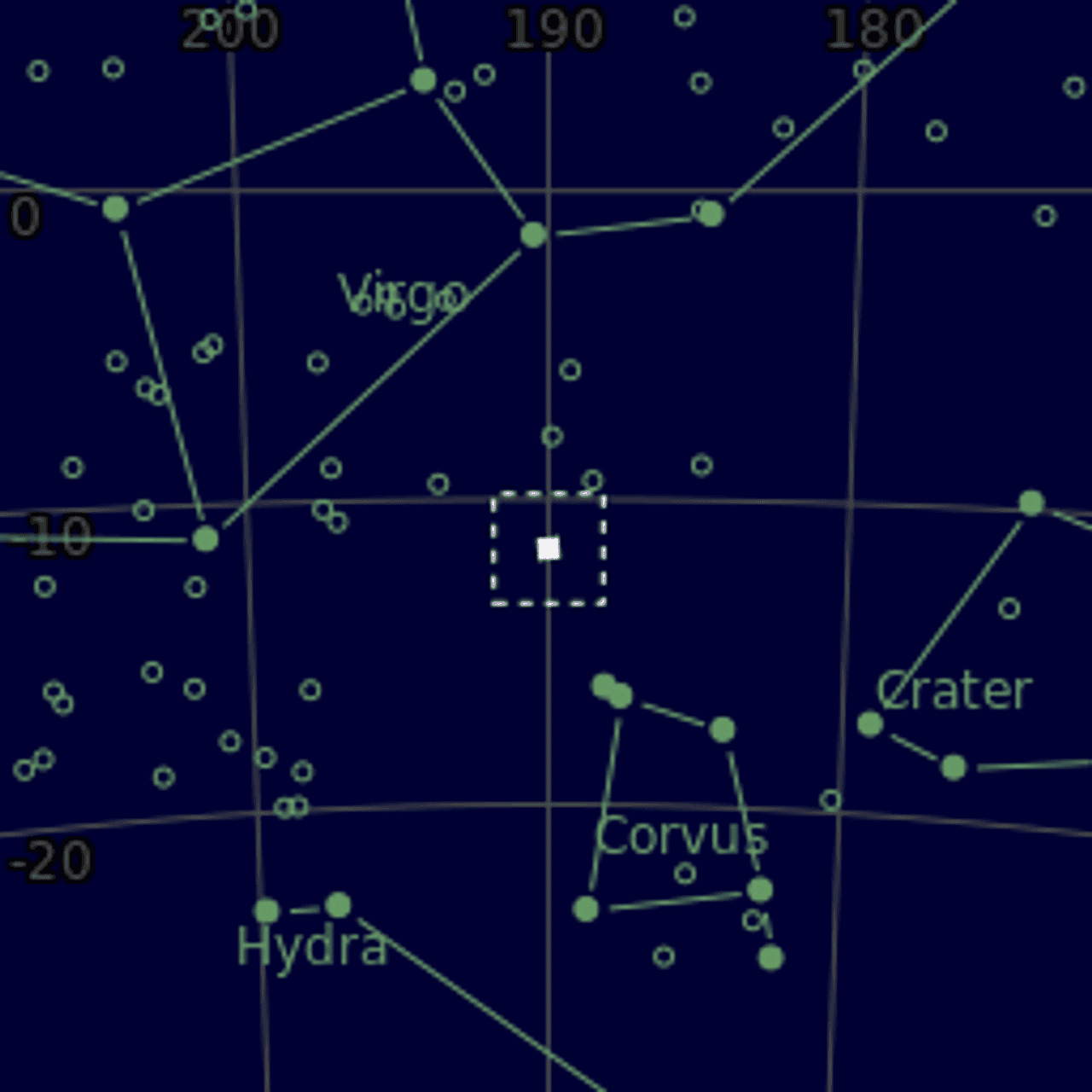 Star map of M104