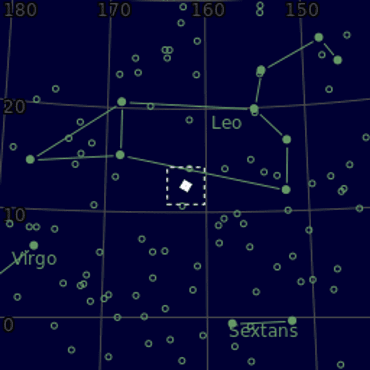 Star map of M105
