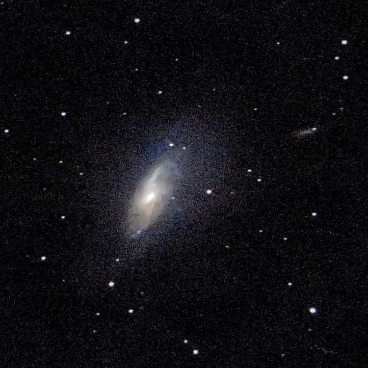 M106 captured through a telescope eyepiece using a smartphone camera - Afocal Astrophotography