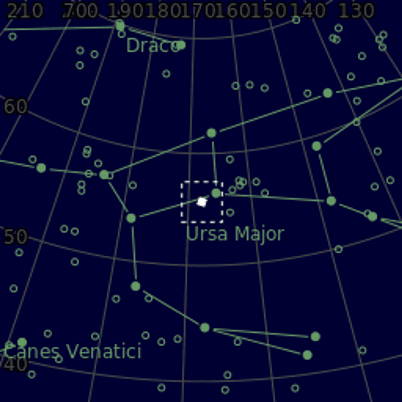 Star map of M108