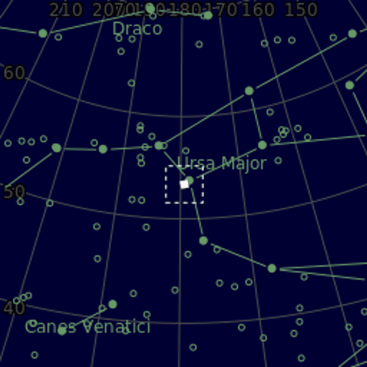 Star map of M109