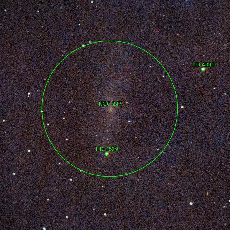 Annotation around NGC247