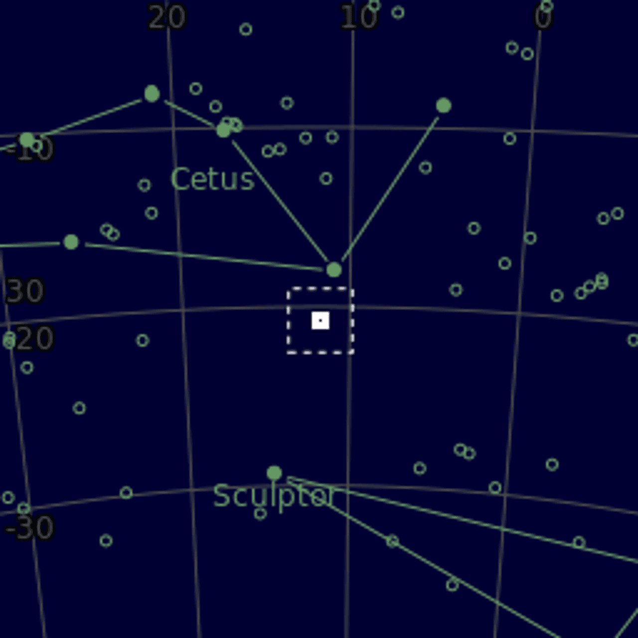 Star map of NGC247