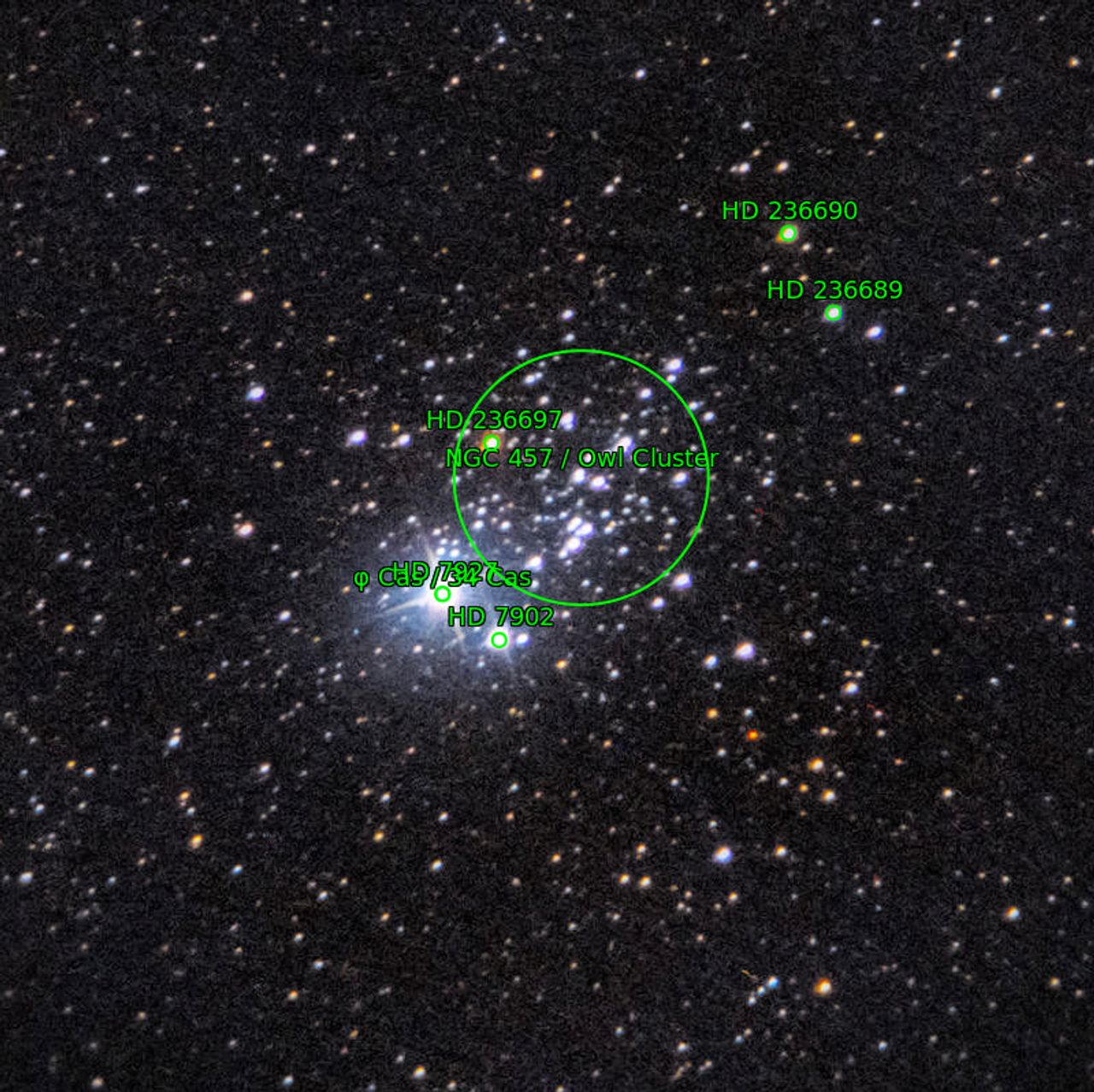 Annotation around NGC457