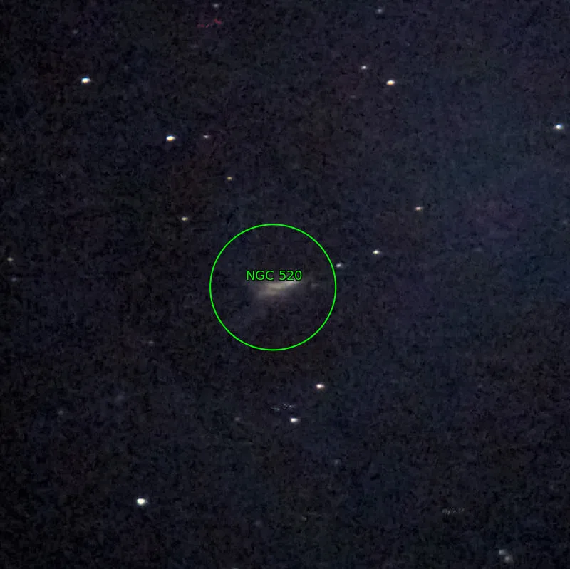 Annotation around NGC520