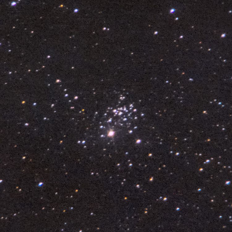 NGC654 captured through a telescope eyepiece using a smartphone camera - Afocal Astrophotography