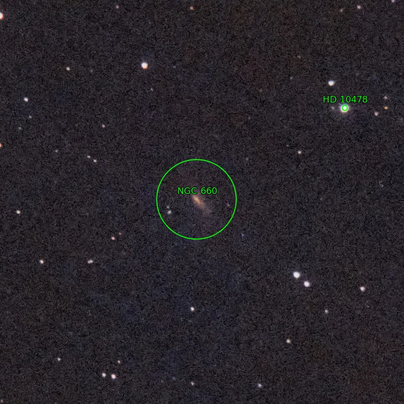 Annotation around NGC660