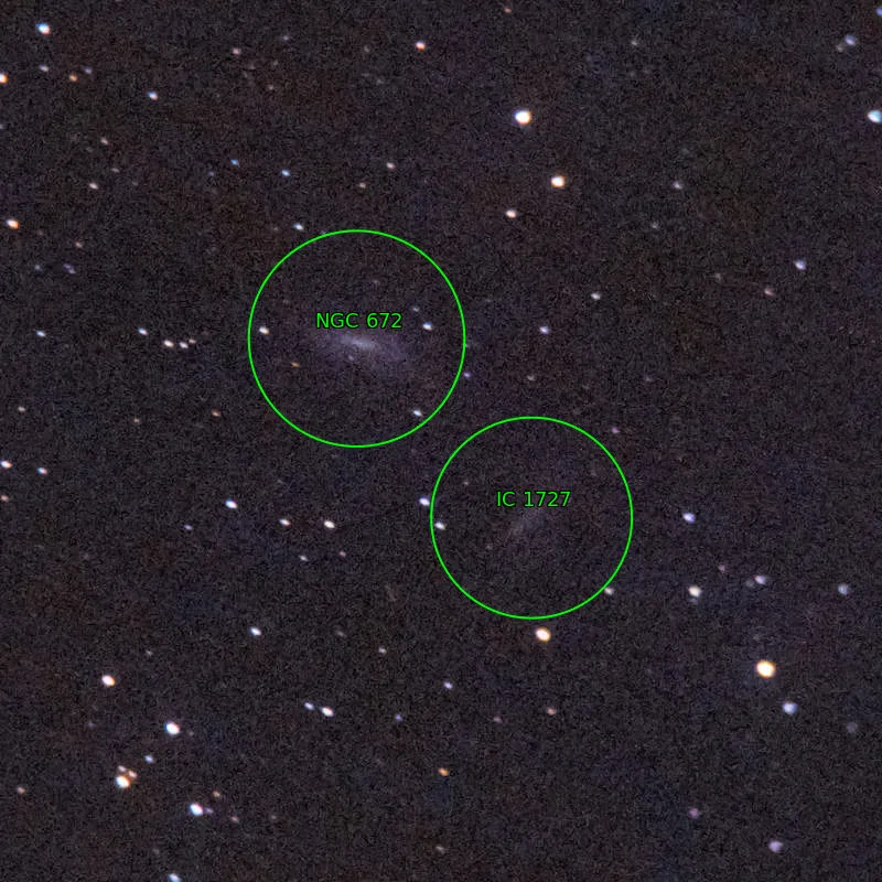 Annotation around NGC672