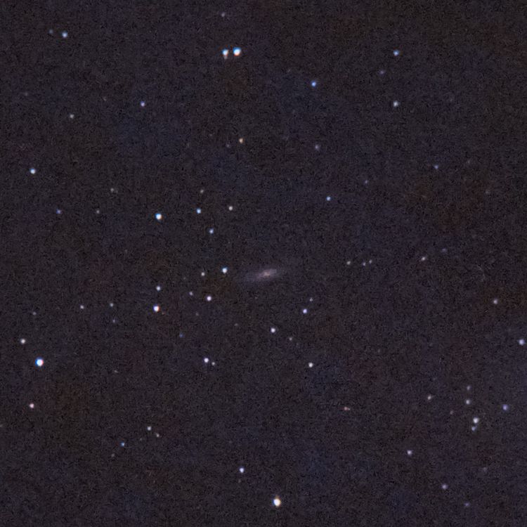 NGC697 captured through a telescope eyepiece using a smartphone camera - Afocal Astrophotography