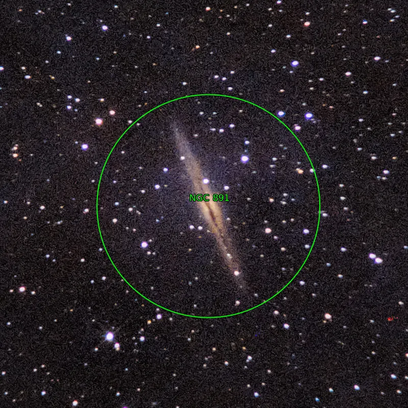Annotation around NGC891