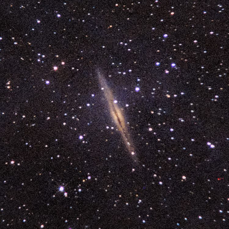NGC891 captured through a telescope eyepiece using a smartphone camera - Afocal Astrophotography