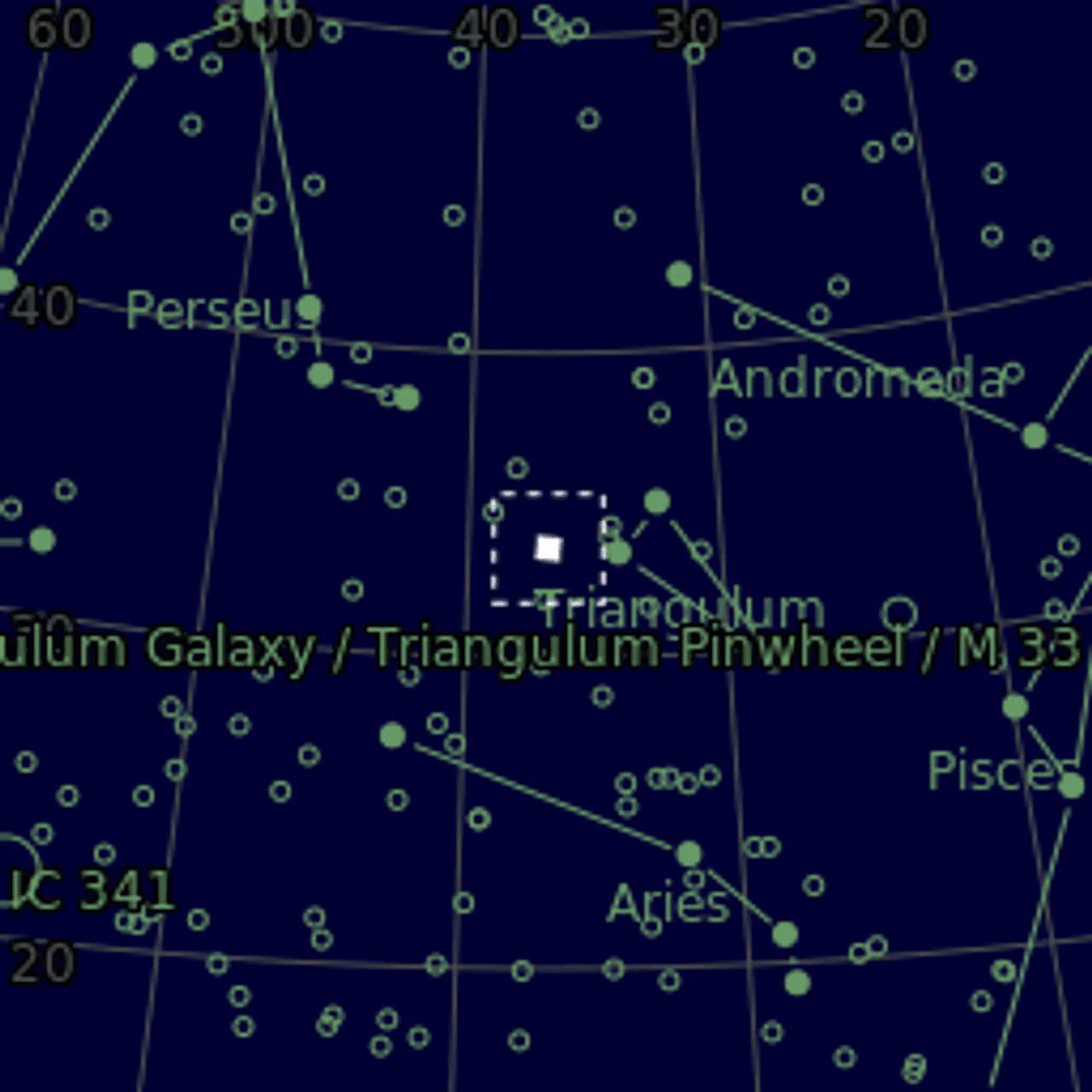 Star map of NGC925