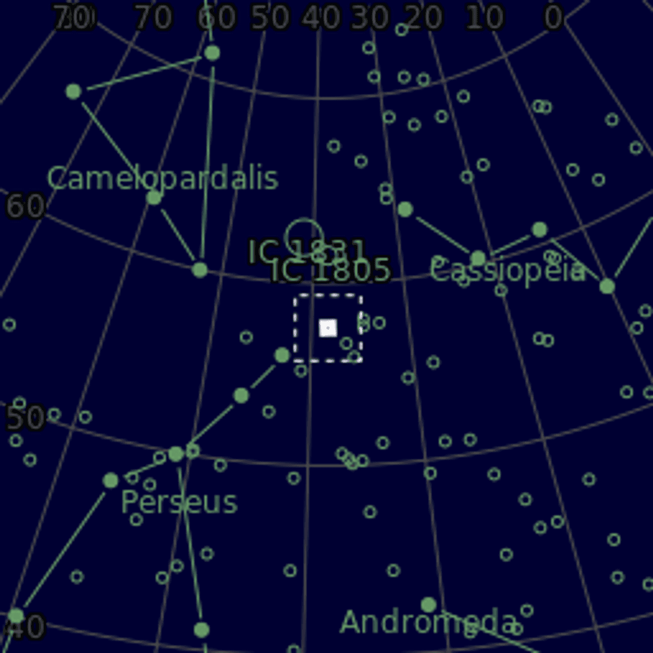 Star map of NGC957