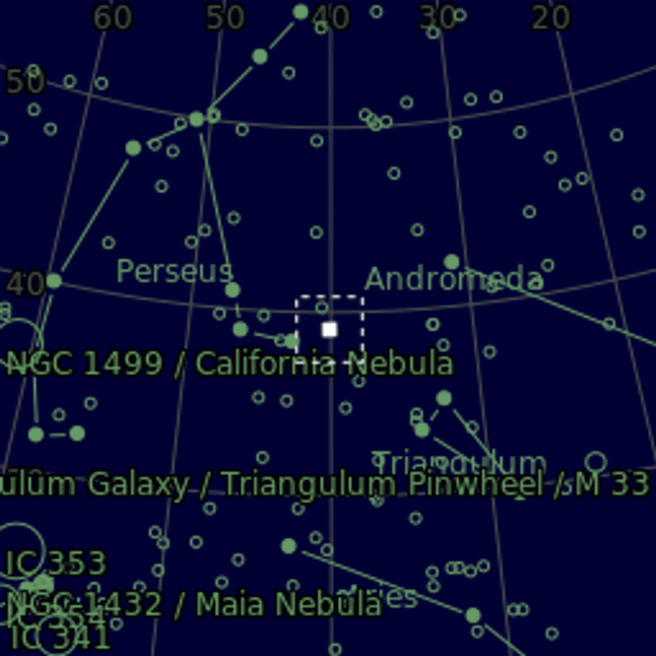 Star map of NGC1023