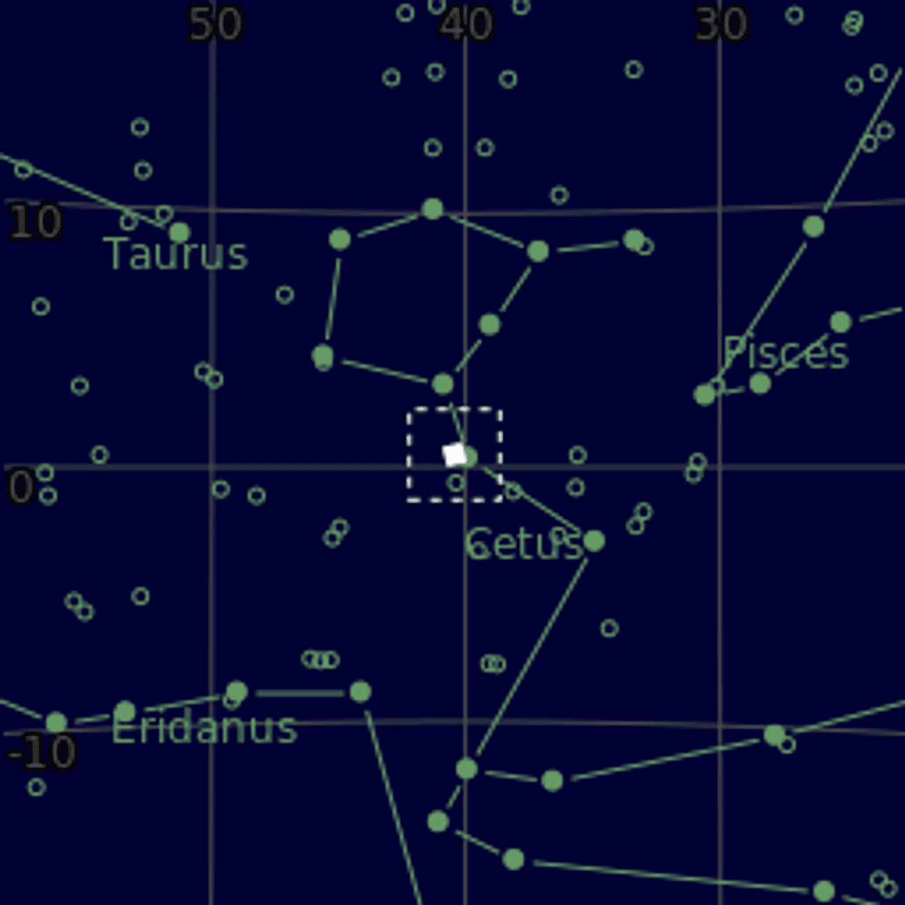 Star map of NGC1055